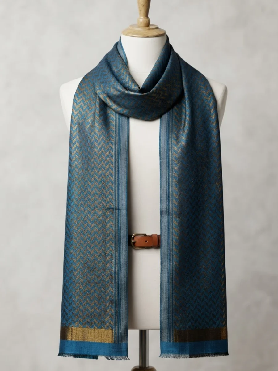 Estola Chevron Casimir Azul Real (6)