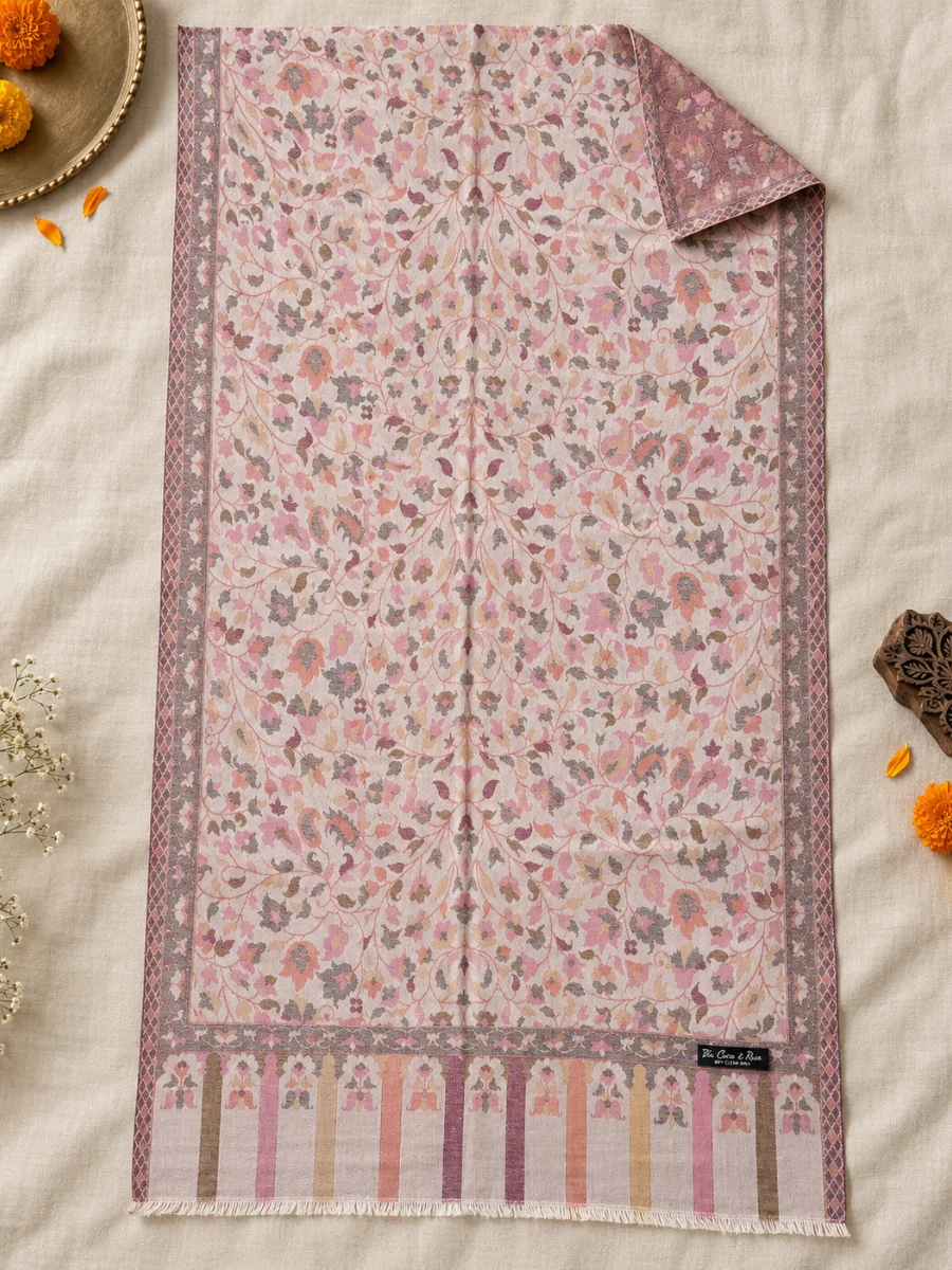 Estola Rosa y Reversible Paisley (3)