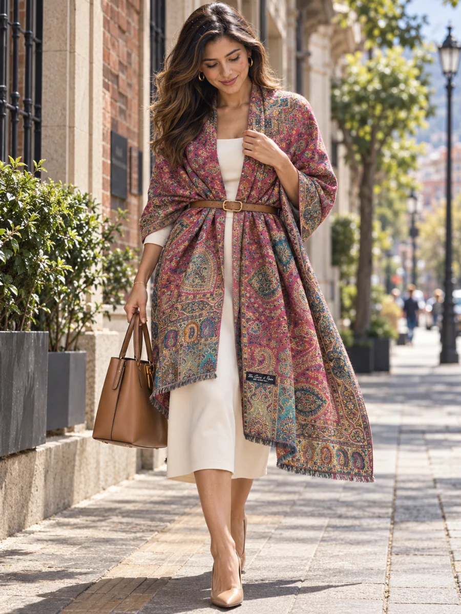 Estola de seda pashmina de baya real (1)