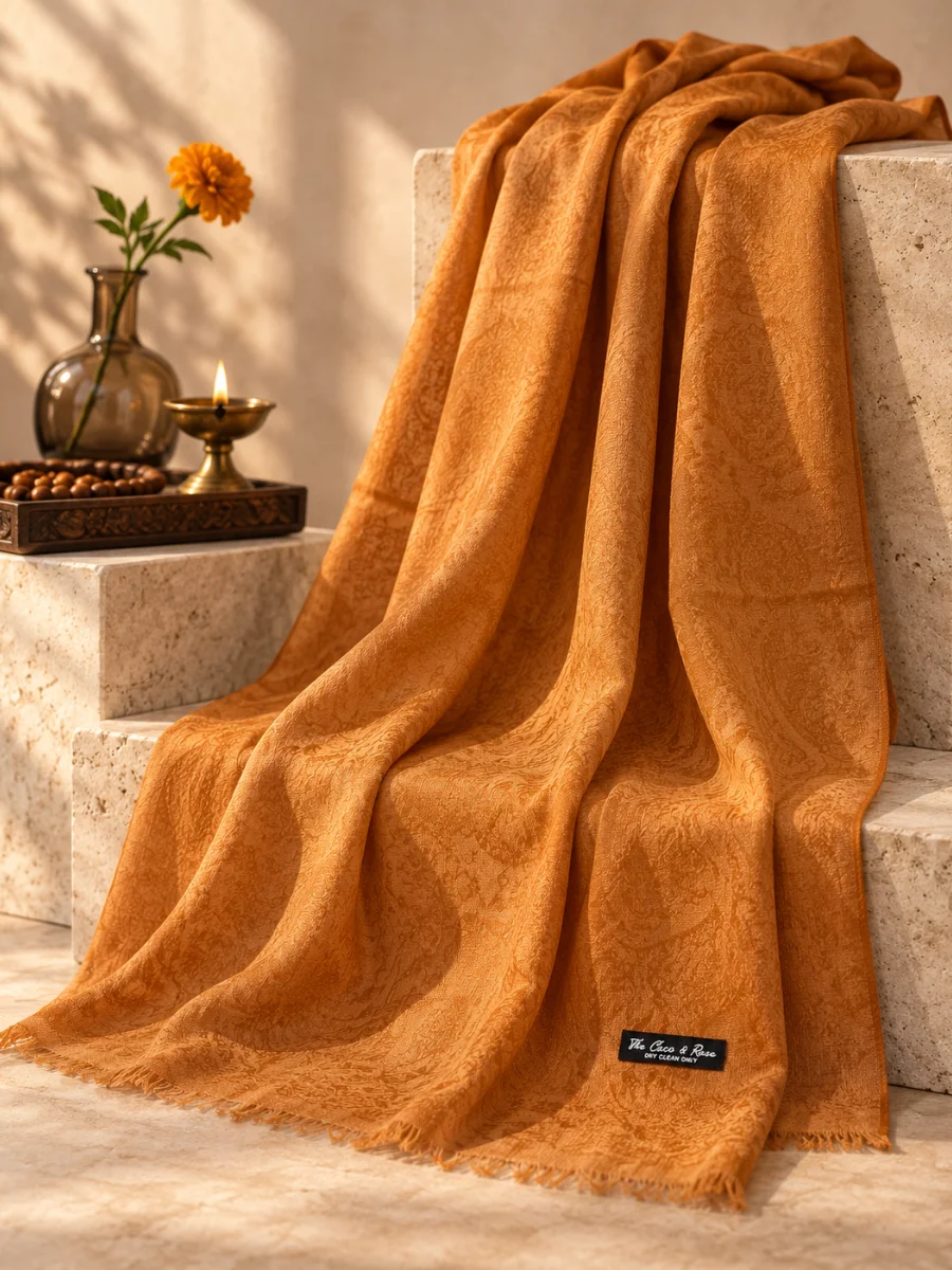 Ámbar Dorado Pashmina Estola (3)